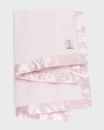 Image 1 of 2: Little Giraffe Chenille Solid Plush Baby Blanket w/ Satin Border
