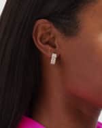 Image 2 of 5: Roberto Coin Love in Verona 18k Yellow Gold Diamond Huggie Earrings