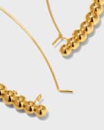 Image 3 of 5: Roberto Coin 18k Beaded Thread-Through Hoop Earrings