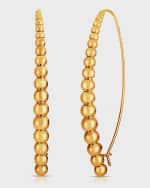Image 1 of 5: Roberto Coin 18k Beaded Thread-Through Hoop Earrings