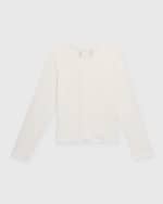 Image 2 of 2: Un Deux Trois Girl's Long-Sleeve Cardigan, Size S-XL