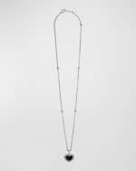 Image 4 of 5: LAGOS Maya 15mm Onyx Inlay Heart Pendant Necklace