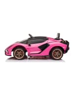 Image 2 of 3: Best Ride on Cars Kid's Lamborghini Sian 12V Ride-On Car, Pink