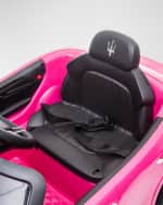 Image 3 of 5: Best Ride on Cars Kid's Maserati Ghibli 12V Ride-On Car, Pink