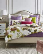 Image 2 of 2: Designers Guild Palace Flower Birch Queen Duvet Cover