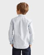 Image 7 of 8: Ralph Lauren Childrenswear Boy's Cotton Oxford Stripe Sport Shirt, Size S-XL