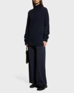 Image 2 of 6: THE ROW Stepny Wool-Cashmere Turtleneck Top