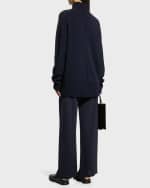Image 4 of 6: THE ROW Stepny Wool-Cashmere Turtleneck Top