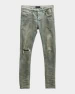 Men's Slim-Fit Distressed Denim Skinny Jeans