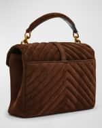Image 4 of 6: Saint Laurent College Medium Flap YSL Shoulder Bag in Quilted Suede