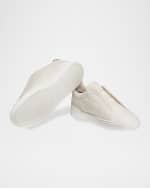 Image 3 of 6: ZEGNA Men's Triple Stitch Deerskin Leather Sneakers