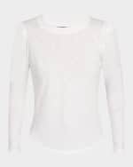 Image 1 of 5: Veronica Beard Mason Long-Sleeve Baseball Tee
