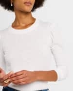 Image 5 of 5: Veronica Beard Mason Long-Sleeve Baseball Tee