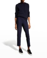 Image 4 of 5: Eileen Fisher High-Waist Washable Stretch Crepe Slim Ankle Pant