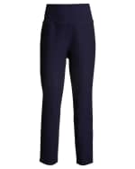 Image 1 of 5: Eileen Fisher High-Waist Washable Stretch Crepe Slim Ankle Pant