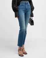 Image 1 of 6: MOTHER The Hustler Ankle Fray Jeans