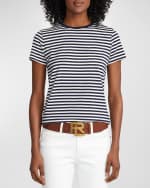 Image 3 of 5: Ralph Lauren Collection Striped Cotton T-Shirt