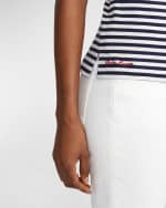Image 5 of 5: Ralph Lauren Collection Striped Cotton T-Shirt