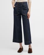 Image 2 of 6: Cinq a Sept Benji Wide-Leg Denim Pants