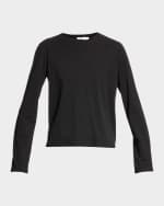 Image 1 of 5: THE ROW Sherman Long-Sleeve Cotton Tee