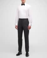 Image 5 of 6: Ralph Lauren Purple Label Solid Poplin Aston Pleated Formal Ds