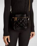 Image 5 of 5: Saint Laurent 80S Vanity YSL Crossbody Bag in Quilted Grained Leather