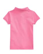 Image 2 of 2: Ralph Lauren Childrenswear Girl's Logo Embroidered Short-Sleeve Polo Shirt, Size 2-6X