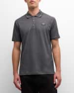 Image 2 of 6: Versace Men's Greca-Collar Polo Shirt