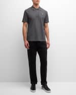 Image 5 of 6: Versace Men's Greca-Collar Polo Shirt