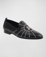 Image 2 of 4: John Richmond Men's Studded Logo Leather Loafers