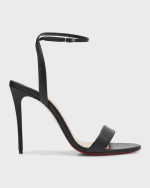 Image 1 of 6: Christian Louboutin Loubigirl Ankle-Strap Red Sole Sandals