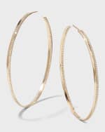 Image 4 of 4: LANA Flawless Diamond Inside-Trim Hoop Earrings, 64mm