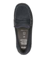 Image 4 of 5: Geox Boy's New Fast Suede Penny Loafers, Toddler/Kids