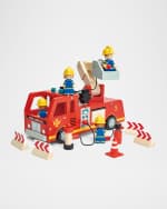 Image 1 of 2: Tender Leaf Toys Kid's Fire Engine Wooden Toy Set