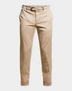 Image 1 of 6: Brunello Cucinelli Men's American Pima Italian-Fit Chino Trousers