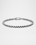 Image 1 of 7: David Yurman Men's Box Chain Bracelet in Silver, 4mm