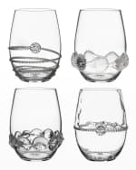 Image 1 of 4: Juliska Heritage Stemless Wine Glass Assorted, Set/4