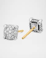 Image 4 of 4: David Yurman Chatelaine Diamond Stud Earrings in Silver, 7mm