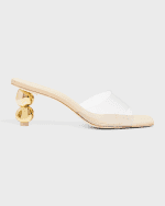 Image 1 of 5: Cult Gaia Gigi Metallic Sphere-Heel Vinyl Sandals