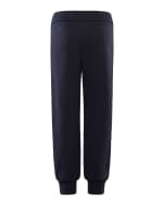 Image 2 of 2: Moncler Boy's Logo Embroidered Colorblock Jogger Pants, Size 4-6