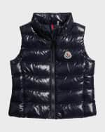 Image 1 of 2: Moncler Girl's Ghany Quilted Vest, Size 4-6