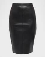 Image 1 of 6: AS by DF Port Elizabeth Recycled Leather Pencil Skirt