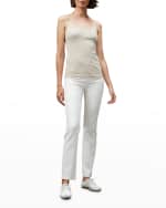 Image 4 of 5: Lafayette 148 New York Petite Mesh Jersey Camisole