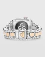 Image 4 of 5: LAGOS Smart Caviar Two-Tone Stainless Steel and 18k Rose Gold Apple Watch Bracelet, 38-44mm