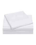 Image 1 of 2: Charisma 4-Piece 400-Thread Count Percale Queen Sheet Set, White