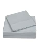 Image 1 of 2: Charisma 4-Piece 400-Thread Count Percale Queen Sheet Set, Gray