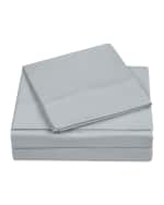 Image 1 of 2: Charisma 3-Piece 400-Thread Count Percale Twin Sheet Set, Gray