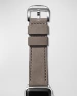Image 1 of 3: Shinola Men's 24mm Heather Leather Strap for Apple Watch