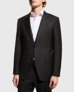 Image 3 of 5: Canali Men's Solid Wool Two-Piece Suit