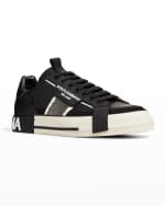 Image 2 of 6: Dolce&Gabbana Men's Portofino Metallic Leather Low-Top Sneakers